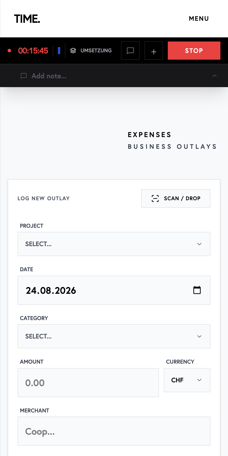 Scan receipts. Don’t retype them.